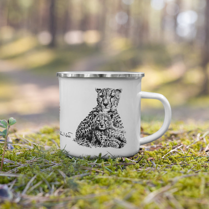 "Cheetah Kin" Enamel Mug
