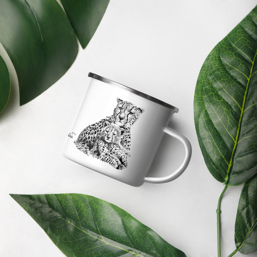 "Cheetah Kin" Enamel Mug