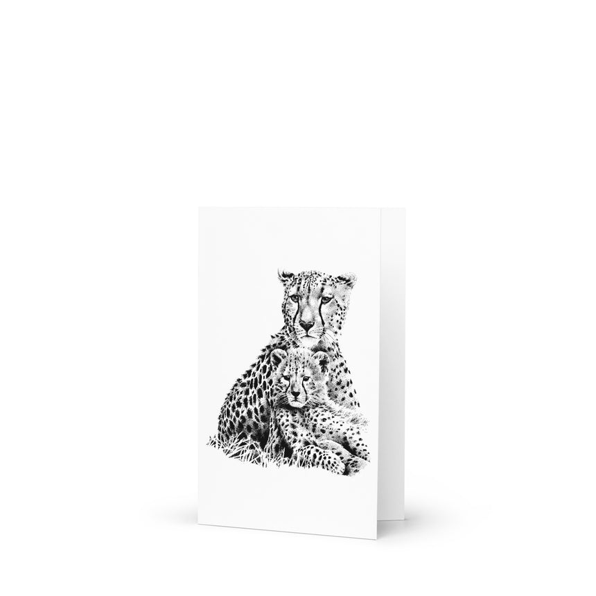 "Cheetah Kin" Greeting Card – 4" x 6"