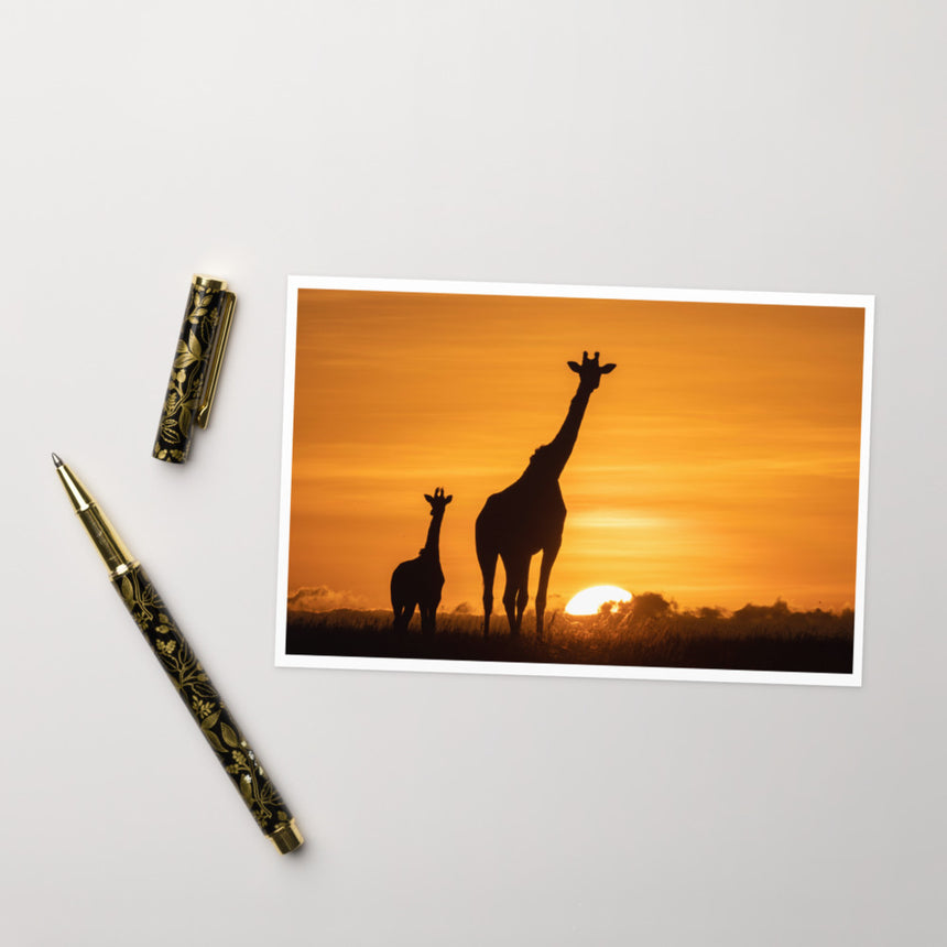 "Masai Mara Sunrise" Greeting Card – 4" x 6"
