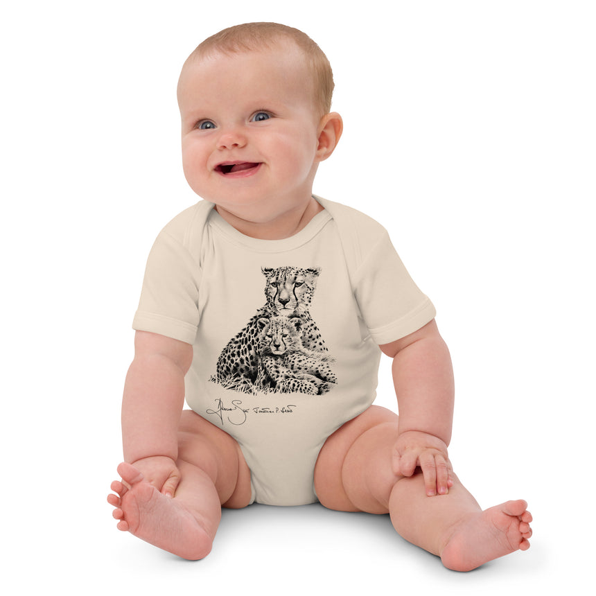 "Cheetah Kin" Organic Cotton Baby Bodysuit