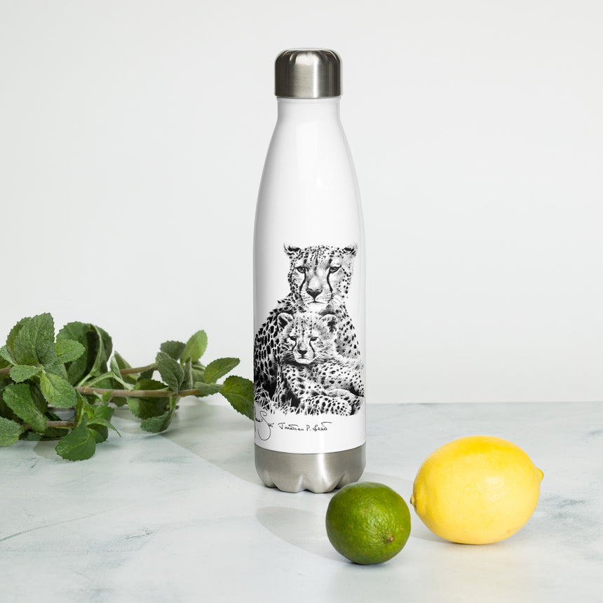 "Cheetah Kin" Stainless Steel Water Bottle