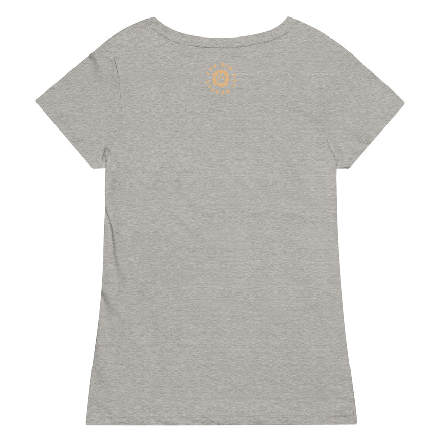 "Big Cat Love" Embroidery Organic Cotton T-shirt – Women's