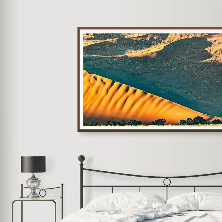 Fine art photographic print by Jonathan and Angela Scott, depicting the massive Sossusvlei Dunes in Namibia.