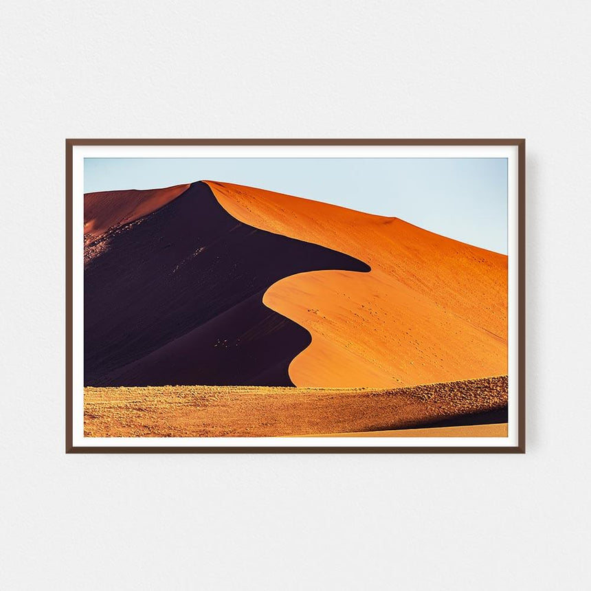 Fine art photographic print by Jonathan and Angela Scott, depicting the massive sand dunes in Sossusvlei, Namibia.