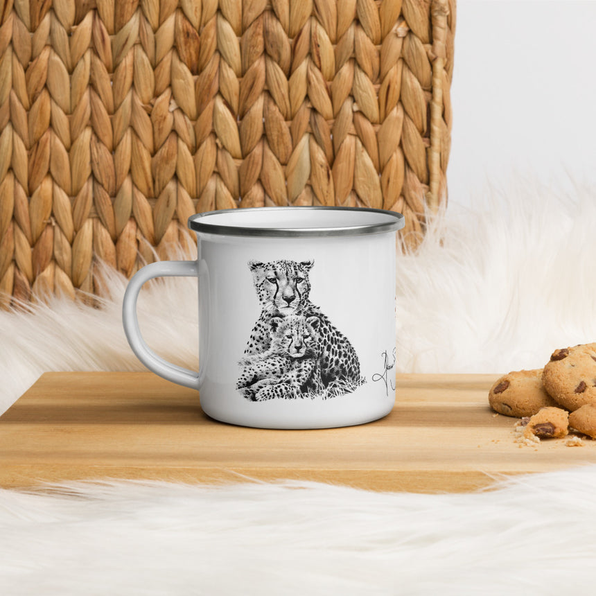 "Cheetah Kin" Enamel Mug