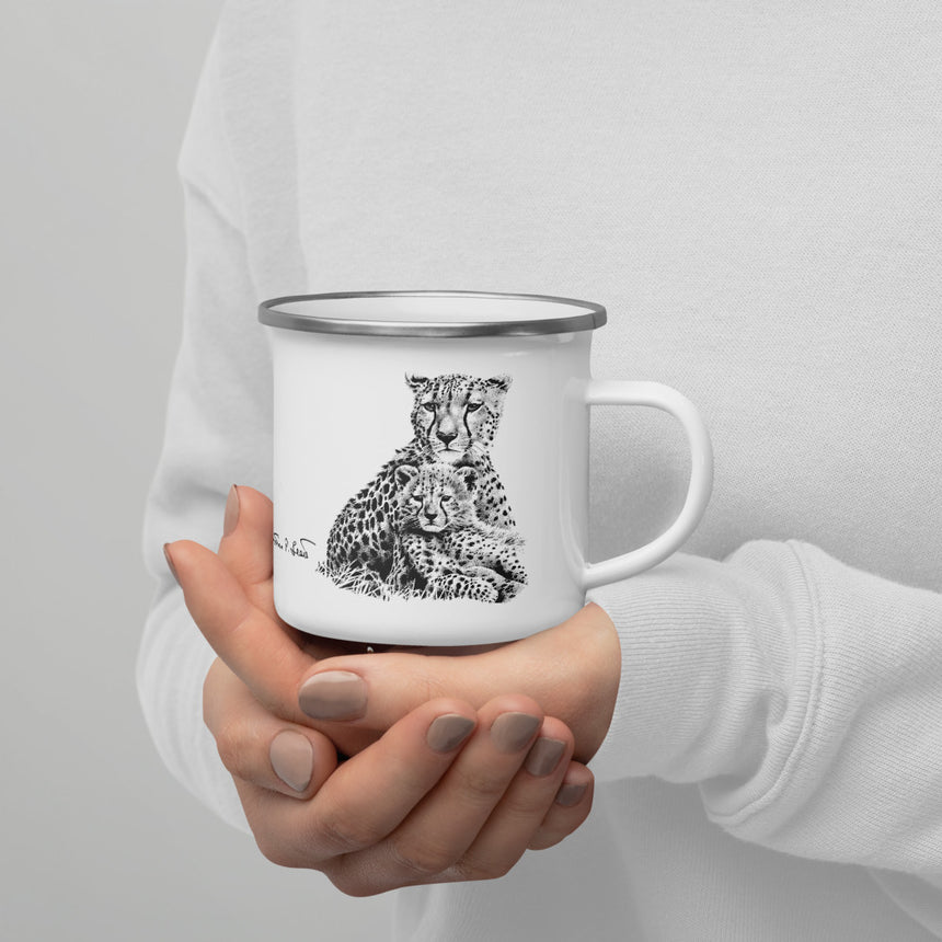 "Cheetah Kin" Enamel Mug
