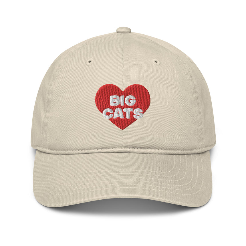 "Big Cat Love" Embroidery Organic Dad Hat