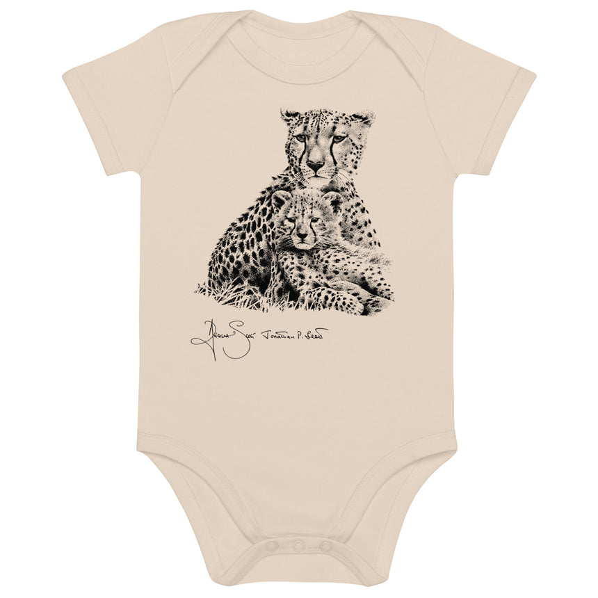 "Cheetah Kin" Organic Cotton Baby Bodysuit
