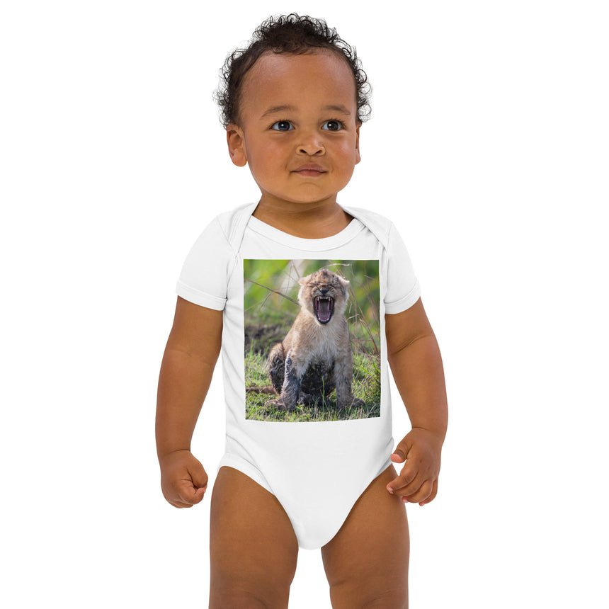 "Small But Mighty" Organic Cotton Baby Bodysuit