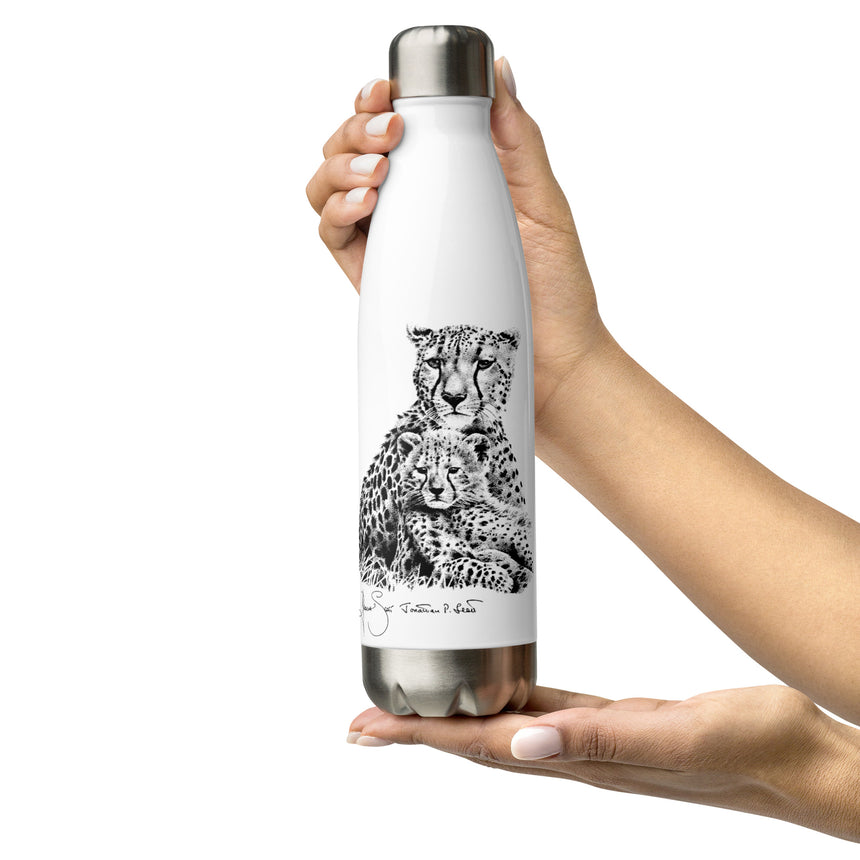 Cheetah Kin Stainless Steel Water Bottle  The Big Cat People Store – THE  BIG CAT PEOPLE